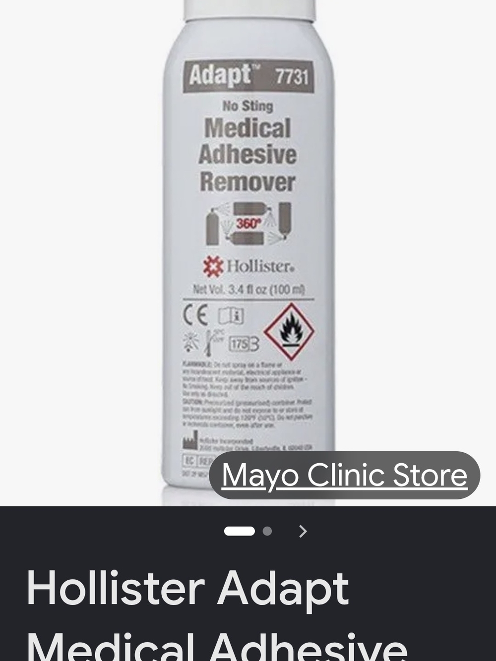 Hollister Adapt Medical Adhesive Remover 50 ml No Sting New